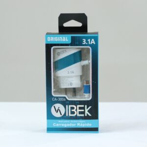 IBEK CARGADOR CON 2 USB CARGA RAPIDA